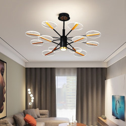 led pendel dæmpbar sputnik-design justerbare geometriske former flush-mount loftslamper 12-lys 37" hængende lysekroner til stue