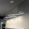 110cm ledet pendellampe loftlampe bølgeform hængende lys lineær ø dæmpbar til stue spisestue køkken minimalistisk moderne 46w