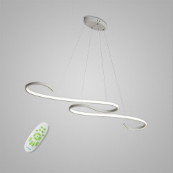 110cm ledet pendellampe loftlampe bølgeform hængende lys lineær ø dæmpbar til stue spisestue køkken minimalistisk moderne 46w