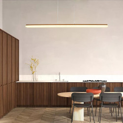 ledet lineær pendel moderne sort guld 100cm kontor spisestue lysekrone malet finish aluminium justerbar pendel varm hvid kold hv