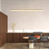 ledet lineær pendel moderne sort guld 100cm kontor spisestue lysekrone malet finish aluminium justerbar pendel varm hvid kold hv