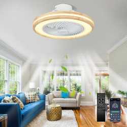 Dæmpbar LED Loftventilator – 20" akryl loftslampe med fjernbetjening