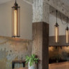 led pendel lang 17,5" rør bur sort eller messing bur edison hængende bar pendel - sort wire loftsarmatur industriel belysning