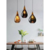 30cm Træ & Glas Pendellampe – Slankt, moderne design til restaurant, café & stue