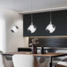 9cm Krystal Mini Pendel – Elegant LED-lampe i galvaniseret metal til køkken & bar