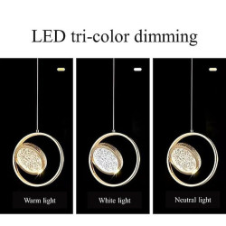 23cm Geometrisk LED Pendel – Kunstnerisk vintage loftslampe i metal
