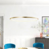 Dæmpbar LED Cirkelpendel – 40/60/80cm aluminium & akryl i sort, hvid eller guld