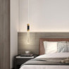 34cm Krystal LED Pendel – Justerbar sort & guld lampe til køkkenø & lysekrone