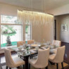 100cm Elegant Lysekrone – Chic guld-design med flerfarvede pærer