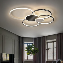 2/4 hoveder led loftslys cirkel form klynge design loftslampe nordisk moderne enkel stil stue hjem luksus soveværelse kontor res