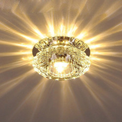 1-lys 10cm led krystal loftslampe unikt design indbygningslys galvaniseret moderne luksus stil krystal veranda lys korridor lamp
