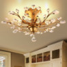 62 cm lysekrone klynge design loftslampe led flush mount lys metal antik messing elegant og luksuriøst ce-certificeret blomsterd