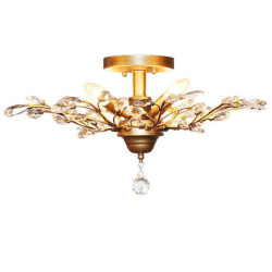 62 cm lysekrone klynge design loftslampe led flush mount lys metal antik messing elegant og luksuriøst ce-certificeret blomsterd
