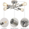led loftslampe 4-lys 38 cm nordisk stil lysekrone sputnik design metal kunstnerisk stil industriel malet finish køkken soveværel