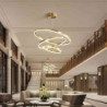 3-Ring LED Lysekrone – Justerbar 40/60/80cm akryldesign til køkken & stue