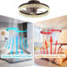 Loftlampe med lys 19,5″ dæmpbar led 3 farve 6 hastigheder timing vendbare blade med fjernbetjening, husholdningsventilator lysek
