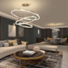3-Ring LED Lysekrone – Justerbar 40/60/80cm akryldesign til køkken & stue