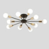 10-lys 10-hoved vintage metal semi flush mount loftslampe led nordisk personlighed og kreativ stil stue spisestue belysning male