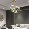 3-Ring LED Lysekrone – Justerbar 40/60/80cm akryldesign til køkken & stue
