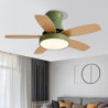 Loftlampe med lys 41″ dæmpbar led 3 farve 6 hastigheder timing vendbare blade med fjernbetjening, husholdningsventilator lysekro