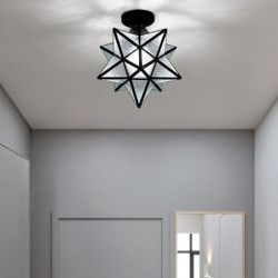 led mini loftslampe veranda lys korridor lys sort guld 20cm metal vintage stil nyhed malet finish traditionel klassisk nordisk s