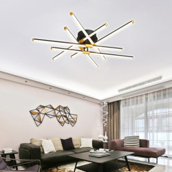 led loftslys 60/90cm geometri design dæmpbar aluminium malet finish luksuriøs moderne stil spisestue soveværelse pendel kun dæmp