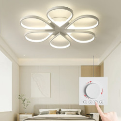 led loftslampe lotus design loftslampe moderne kunstnerisk metal akryl stil trinløs dæmpning soveværelse malet finish lyser kun