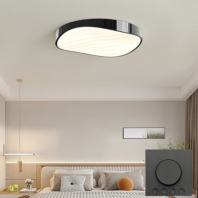 led loftslys cirkel design loftslampe moderne kunstnerisk metal akryl stil trinløs dæmpning soveværelse malet finish lyser kun d