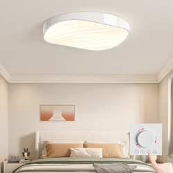 led loftslys cirkel design loftslampe moderne kunstnerisk metal akryl stil trinløs dæmpning soveværelse malet finish lyser kun d
