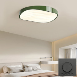 led loftslys cirkel design loftslampe moderne kunstnerisk metal akryl stil trinløs dæmpning soveværelse malet finish lyser kun d