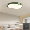 led loftslys cirkel design loftslampe moderne kunstnerisk metal akryl stil trinløs dæmpning soveværelse malet finish lyser kun d