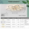 6/8/12/15 hoveder led loftslampe lotus design loftslampe moderne kunstnerisk metal akryl stil trinløs dæmpning soveværelse malet