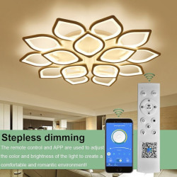 6/8/12/15 hoveder led loftslampe lotus design loftslampe moderne kunstnerisk metal akryl stil trinløs dæmpning soveværelse malet