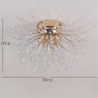 50cm pendel led lanterne design flush mount lys metal messing traditionelt / klassisk fyrværkeri