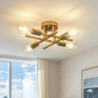 led loftslampe 4-lys 38 cm nordisk stil lysekrone sputnik design metal kunstnerisk stil industriel malet finish køkken soveværel