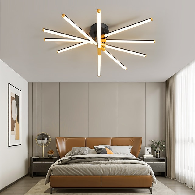 led loftslys 60/85 4/5-lys geometri design dæmpbar aluminium malet finish luksuriøs moderne stil spisestue soveværelse pendel ku