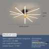 led loftslys 60/85 4/5-lys geometri design dæmpbar aluminium malet finish luksuriøs moderne stil spisestue soveværelse pendel ku