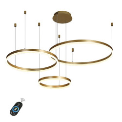90W Cirkel Lysekrone – Stor LED-pendel til showroom & café