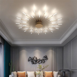 moderne loftslampe, nem at installere, planmonteret loftslampe akryl lampeskærm lysekrone, til børneværelse, soveværelse, stue,