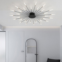 moderne loftslampe, nem at installere, planmonteret loftslampe akryl lampeskærm lysekrone, til børneværelse, soveværelse, stue,