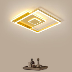 45 / 55cm LED loftslampe Rund firkantet cirkel Moderne nordisk guld Luksus Soveværelse Lys LED Simple Loftlampe 2020 Ny mode kun