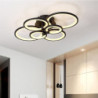 6-lys led dæmpbar loftslampe flush mount lys cirkel design moderne stil enkelhed akryl 90w stue spisestue soveværelse lys armatu