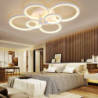 6-lys led dæmpbar loftslampe flush mount lys cirkel design moderne stil enkelhed akryl 90w stue spisestue soveværelse lys armatu