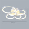 6-lys led dæmpbar loftslampe flush mount lys cirkel design moderne stil enkelhed akryl 90w stue spisestue soveværelse lys armatu