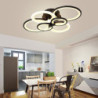 6-lys led dæmpbar loftslampe flush mount lys cirkel design moderne stil enkelhed akryl 90w stue spisestue soveværelse lys armatu