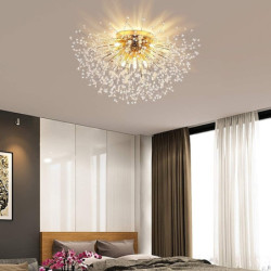50/60/70cm led loftslampe 5 6 8 hoveder unik globus mælkebøtte design lysekrone nordisk kunstnerisk stil fyrværkeri krystal lamp