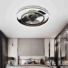 Loftlampe med lys fjernbetjening, indendørs lavprofil moderne indbygningsLoftlampe med 72w varmt naturligt lyst 3 farve led lys,