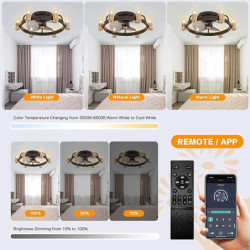 Loftlampe med fjernbetjening 3/6 Lys flush mount lavprofil indendørs Loftlampe 39″