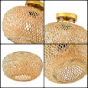 led loftslampe rattan boho lysarmaturer loftsmontering, rattan semi flush mount loftslampe med håndvævet bur lampeskærm, moderne