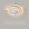 Loftlampe med lys flush-mount lavprofil indendørs Loftlampe, 21″ dæmpbare bladeløse Loftlampe med fjernbetjening, smarte 3 farve